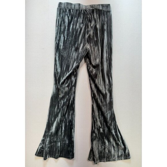 Urban Outfitters Womens Alura Velvet Flared Pants Size M Silver Metallic Party - Picture 9 of 12